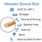 Wooden Dowel Rods 3/16 inch Thick, Multiple Lengths Available, Unfinished Sticks Crafts & DIY | Woodpeckers